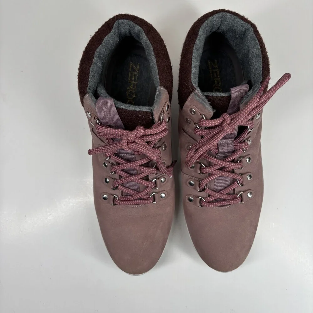 Cole Haan ZERØGRAND Women's 9.5B Mauve/Pink Leather Waterproof Hiker Boot W14044